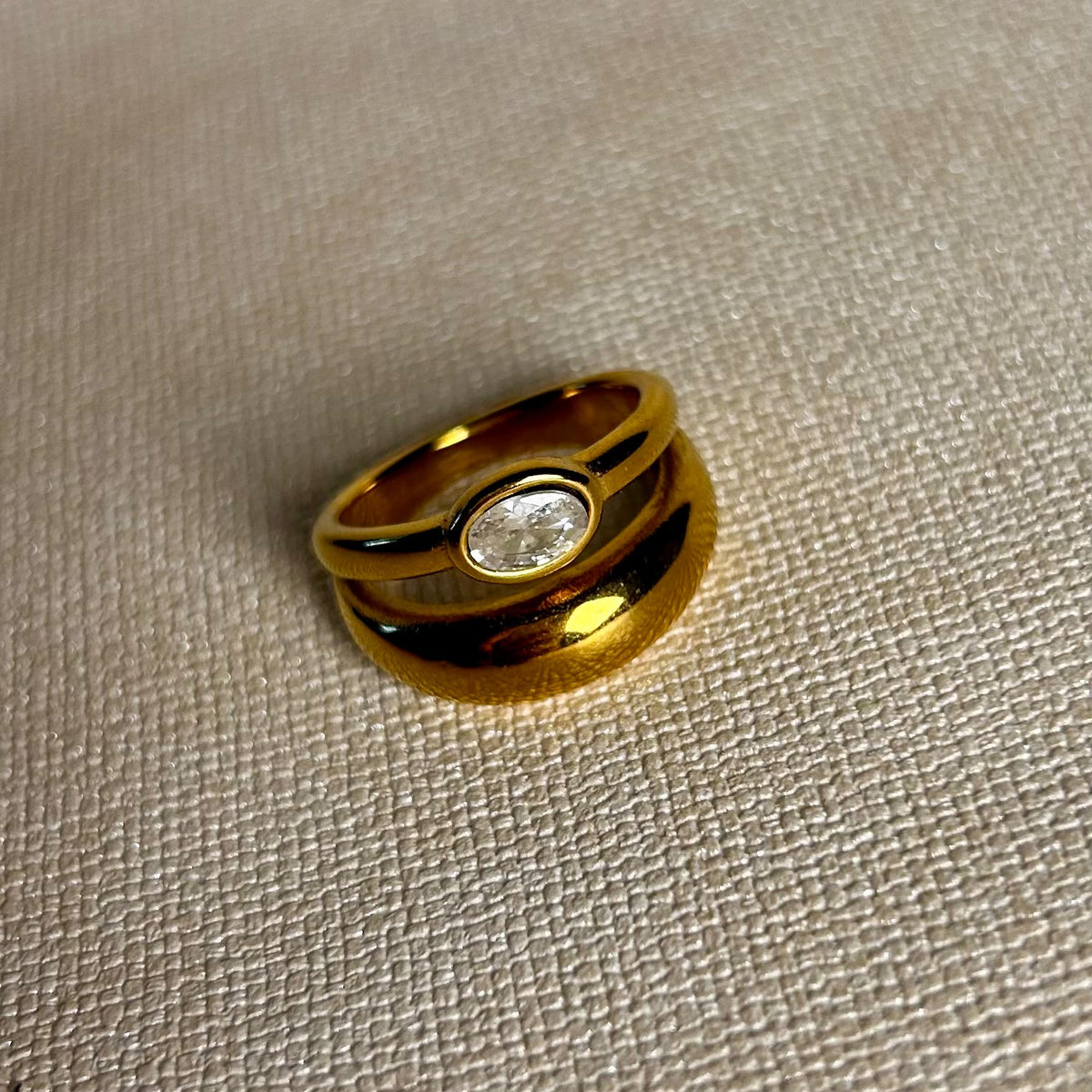 Celeste Oval Crystal Ring