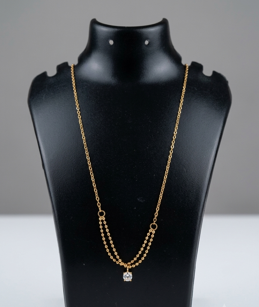 Celeste Double-Layer Pendant Necklace