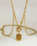 Aurelia Turquoise Toggle Pendant Necklace